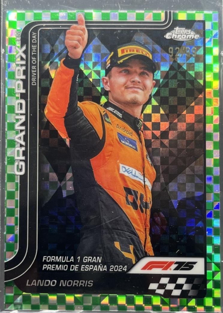 Lando Norris [Green Checker Flag Refractor] #131