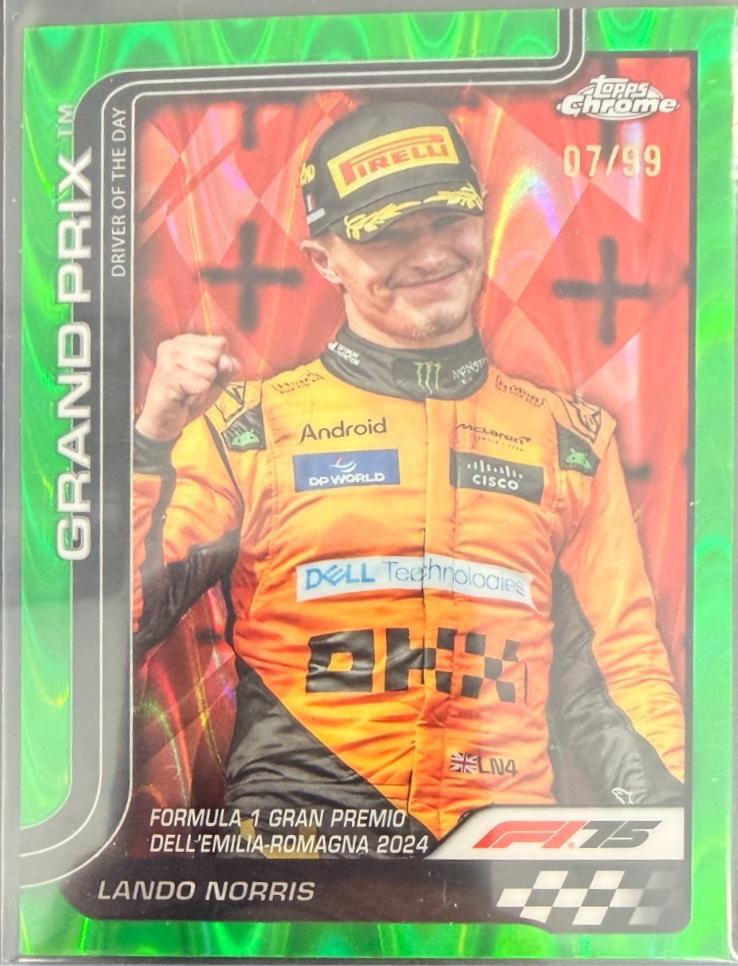 Lando Norris [Green RayWave Refractor] #128