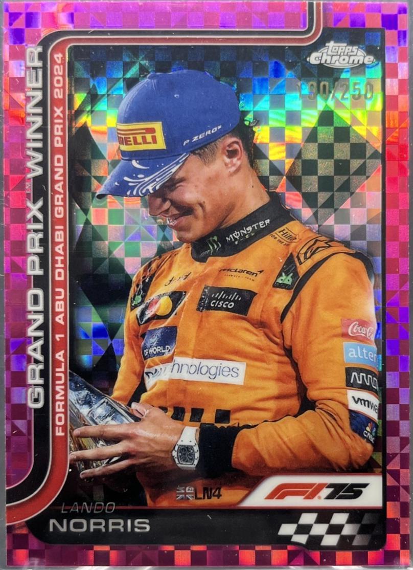 Lando Norris [Pink Checker Flag Refractor] #116