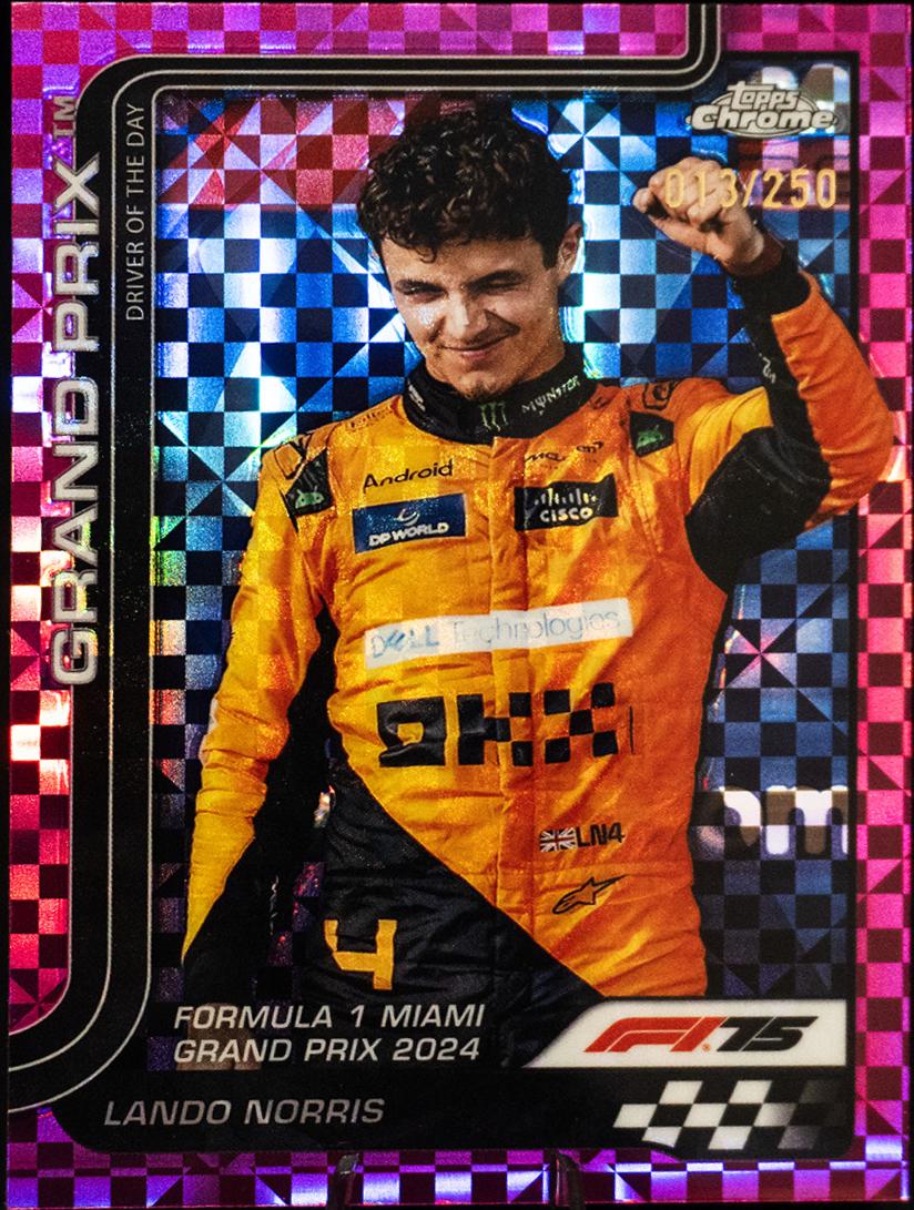 Lando Norris [Pink Checker Flag Refractor] #127