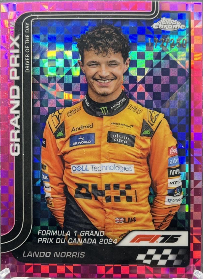 Lando Norris [Pink Checker Flag Refractor] #130