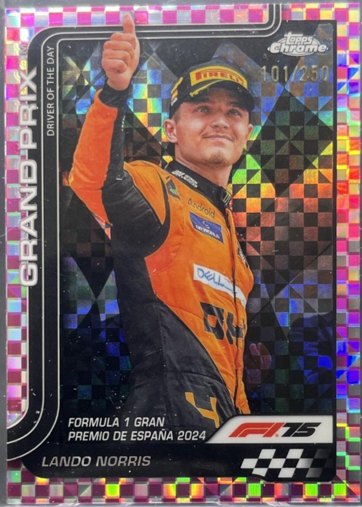 Lando Norris [Pink Checker Flag Refractor] #131