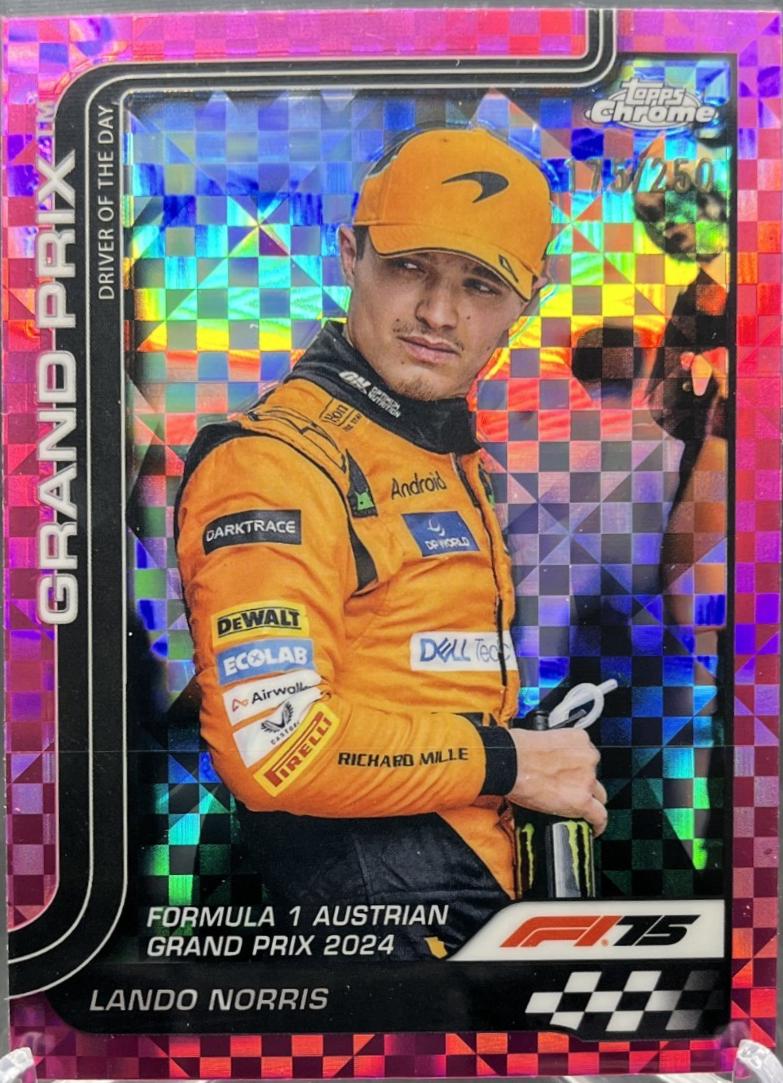 Lando Norris [Pink Checker Flag Refractor] #132