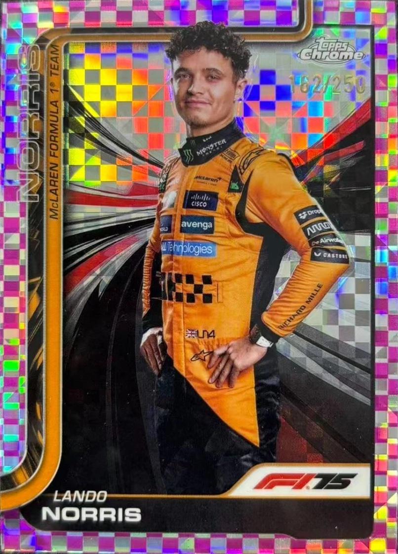 Lando Norris [Pink Checker Flag Refractor] #5
