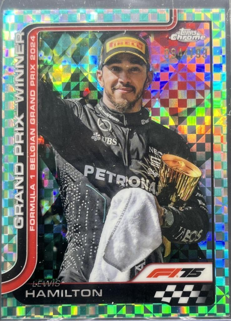 Lewis Hamilton [Aqua Checker Flag Refractor] #106