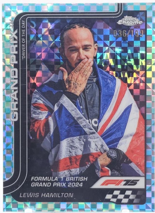 Lewis Hamilton [Aqua Checker Flag Refractor] #133