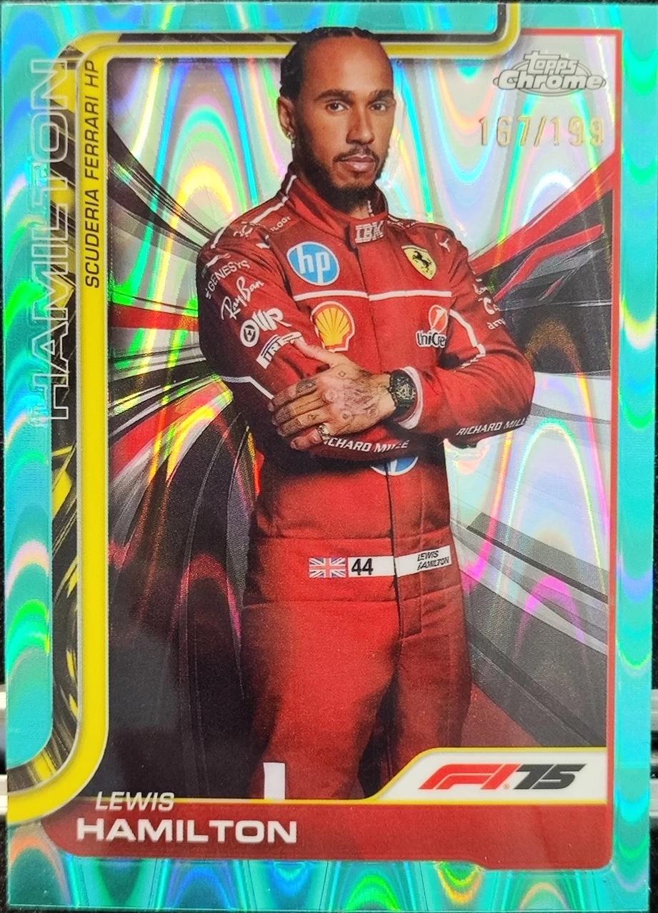 Lewis Hamilton [Aqua Raywave Refractor] #4