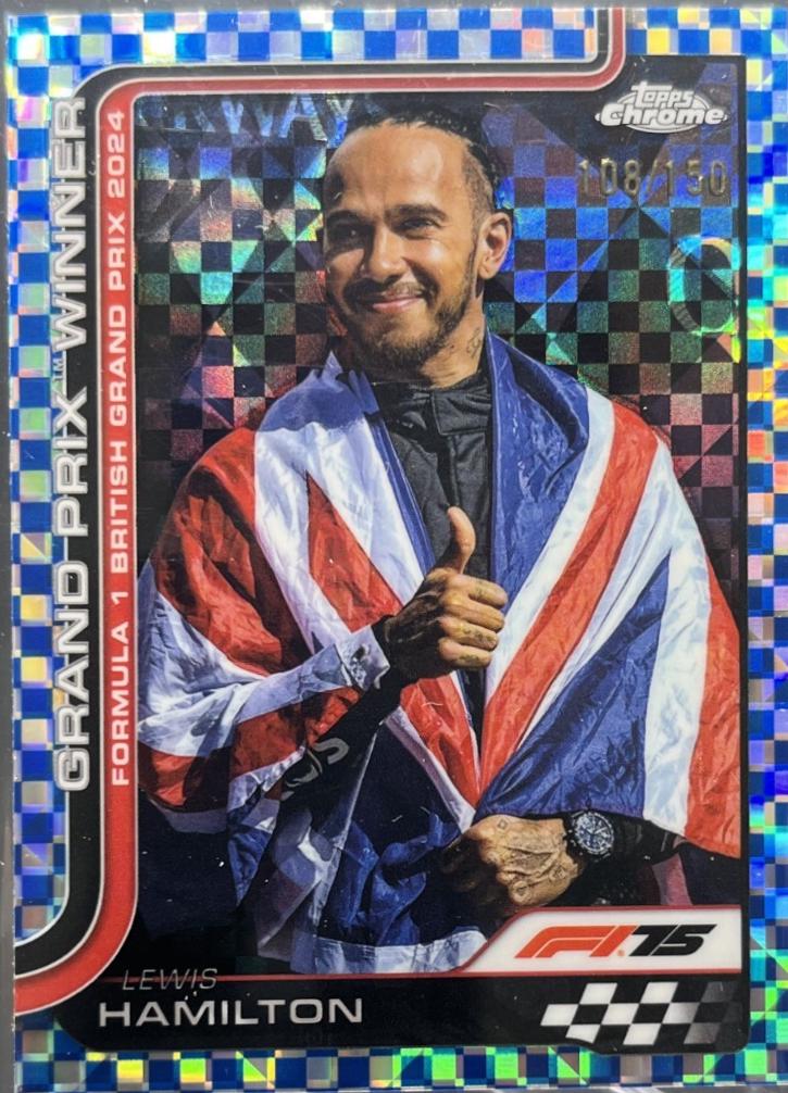 Lewis Hamilton [Blue Checker Flag Refractor] #104