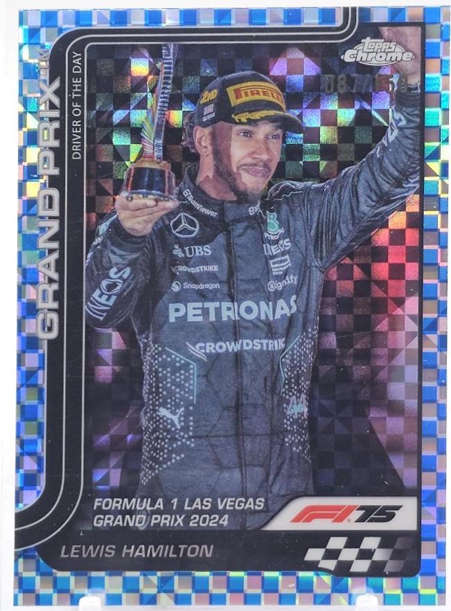 Lewis Hamilton [Blue Checker Flag Refractor] #143