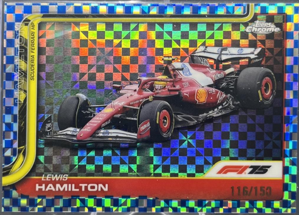 Lewis Hamilton [Blue Checker Flag Refractor] #76