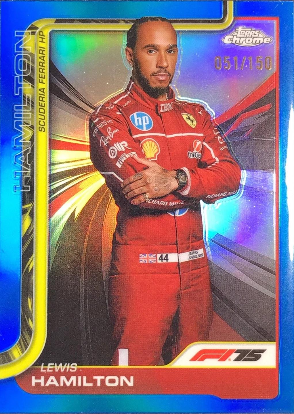 Lewis Hamilton [Blue Refractor] #4