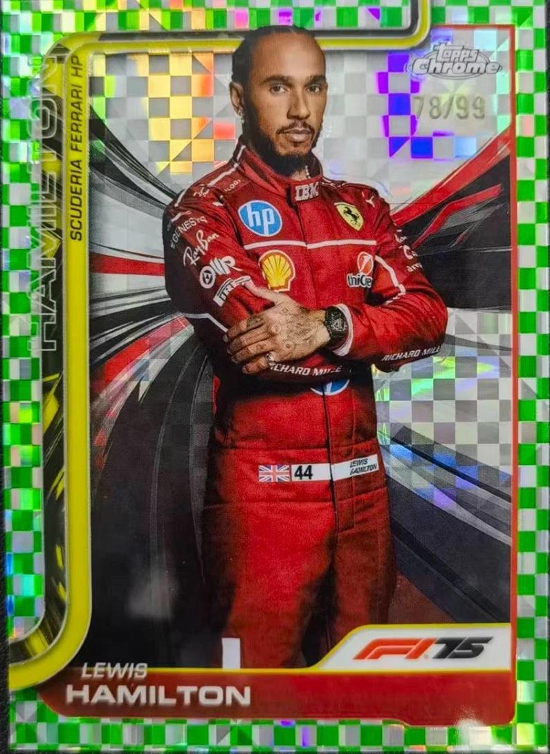 Lewis Hamilton [Green Checker Flag Refractor] #4