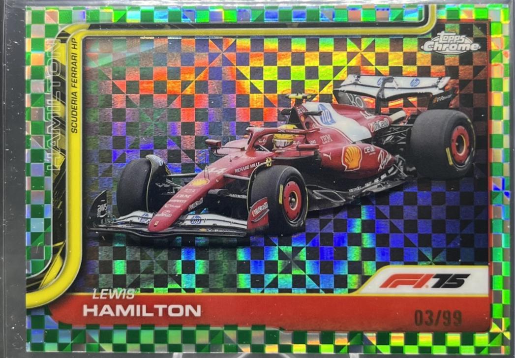 Lewis Hamilton [Green Checker Flag Refractor] #76