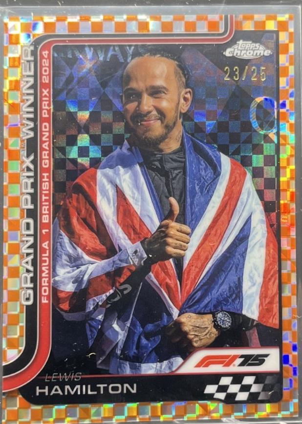 Lewis Hamilton [Orange Checker Flag Refractor] #104