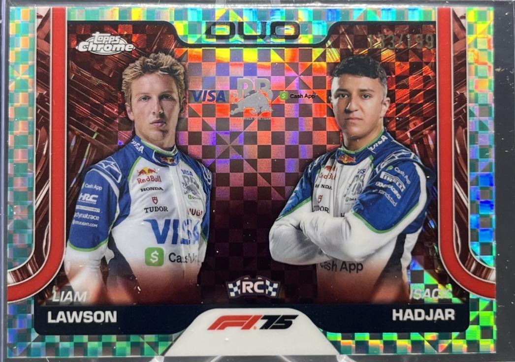 Liam Lawson / Isack Hadjar [Aqua Checker Flag Refractor] #169