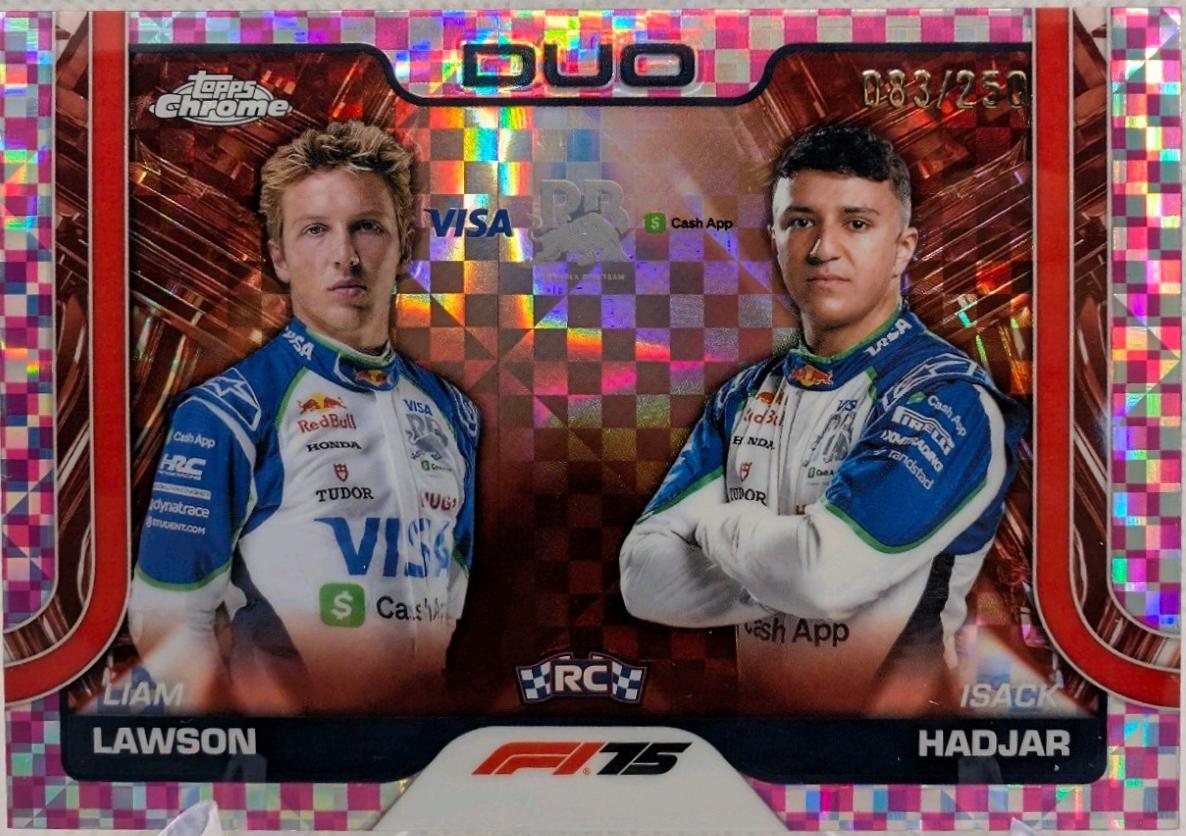 Liam Lawson / Isack Hadjar [Pink Checker Flag Refractor] #169