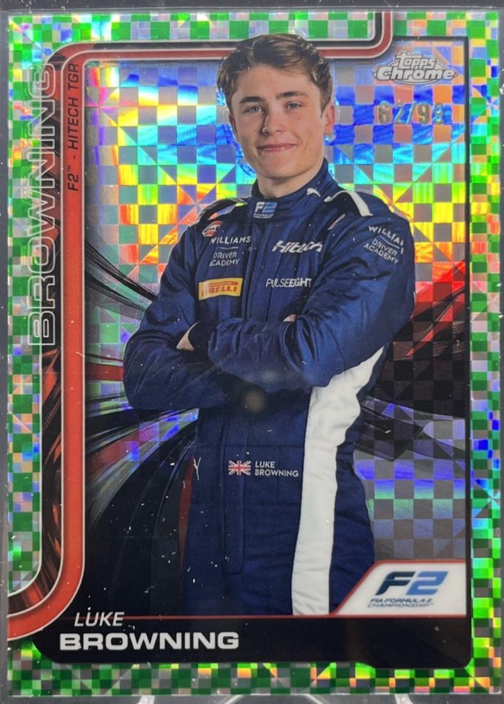Luke Browning [Green Checker Flag Refractor] #28