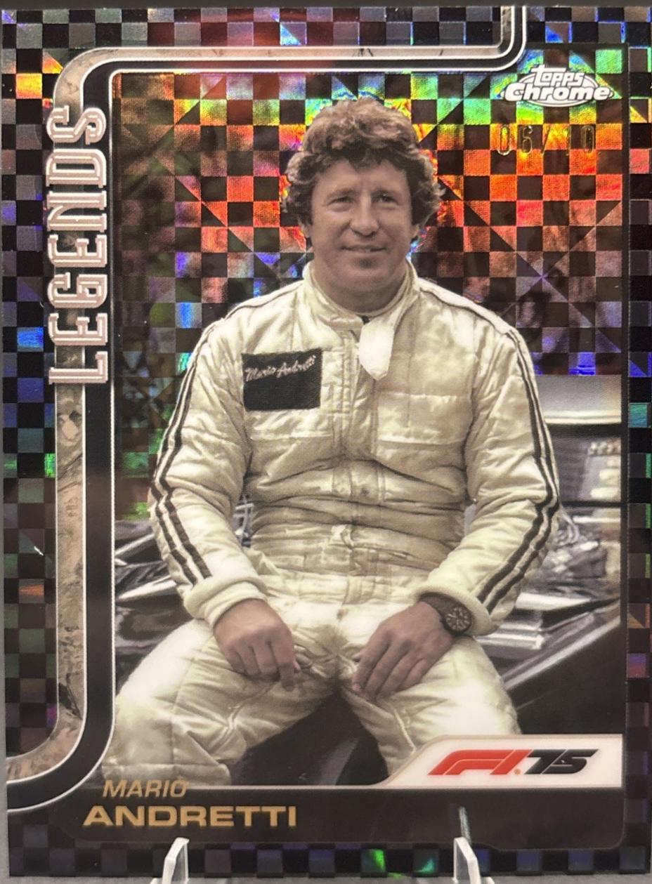 Mario Andretti [Black Checker Flag Refractor] #161