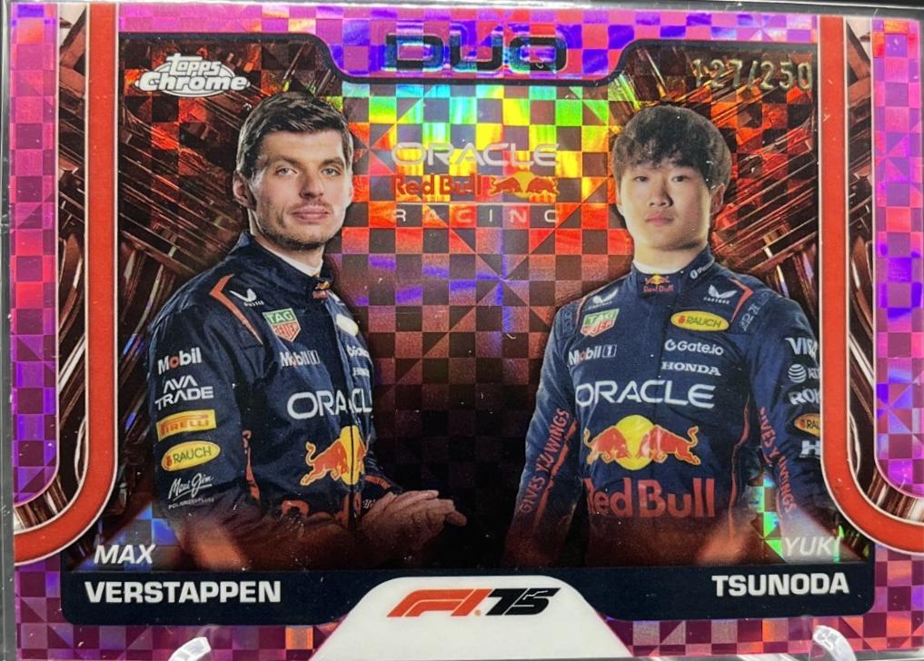 Max Verstappen / Yuki Tsunoda [Pink Checker Flag Refractor] #164
