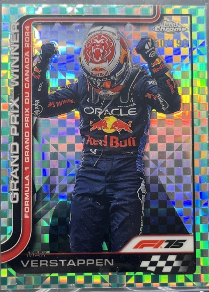 Max Verstappen [Aqua Checker Flag Refractor] #101