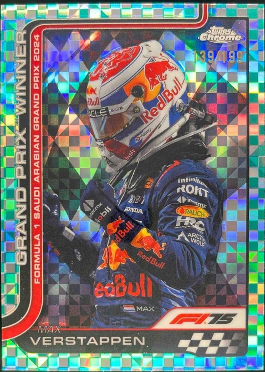 Max Verstappen [Aqua Checker Flag Refractor] #94
