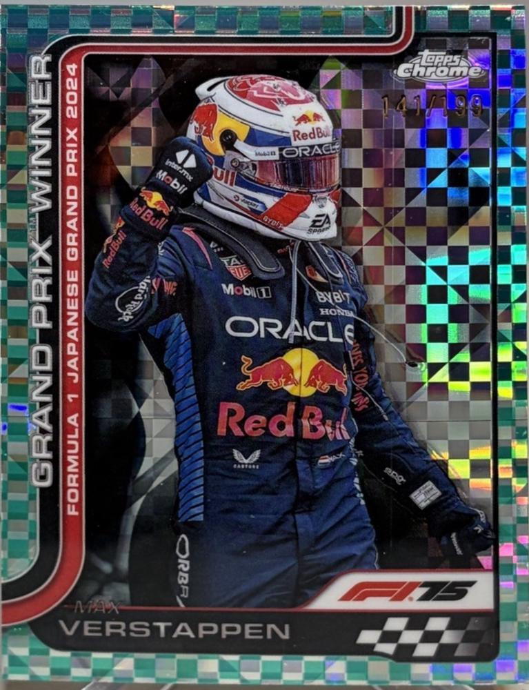 Max Verstappen [Aqua Checker Flag Refractor] #96
