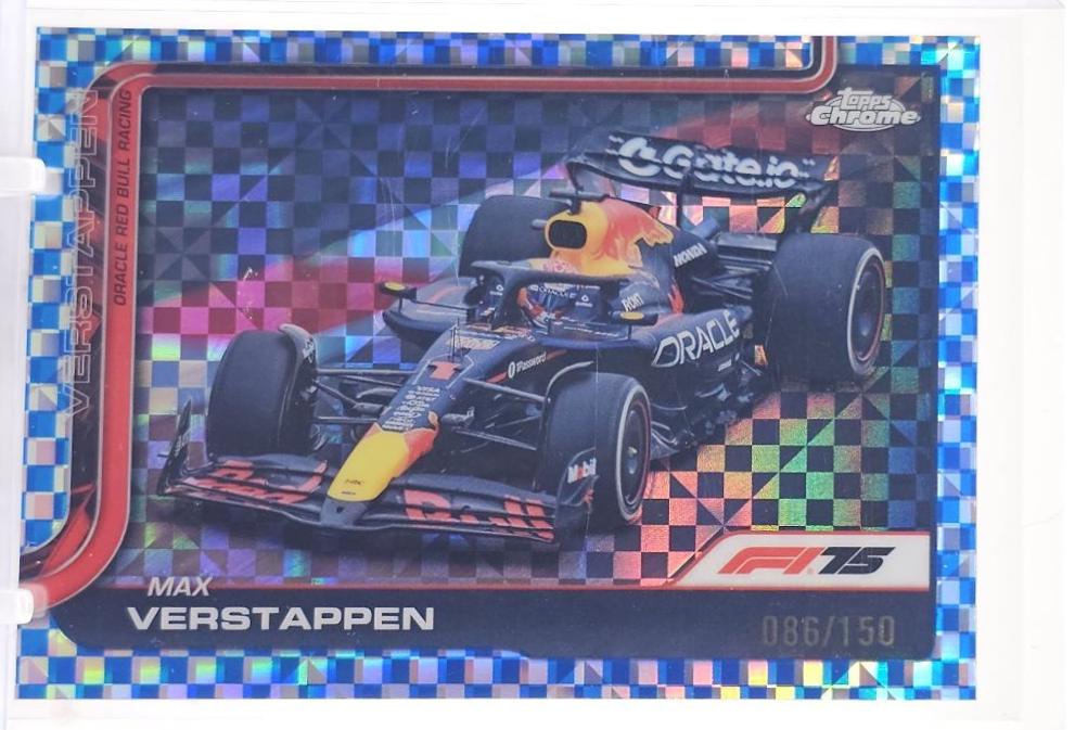 Max Verstappen [Blue Checker Flag Refractor] #73