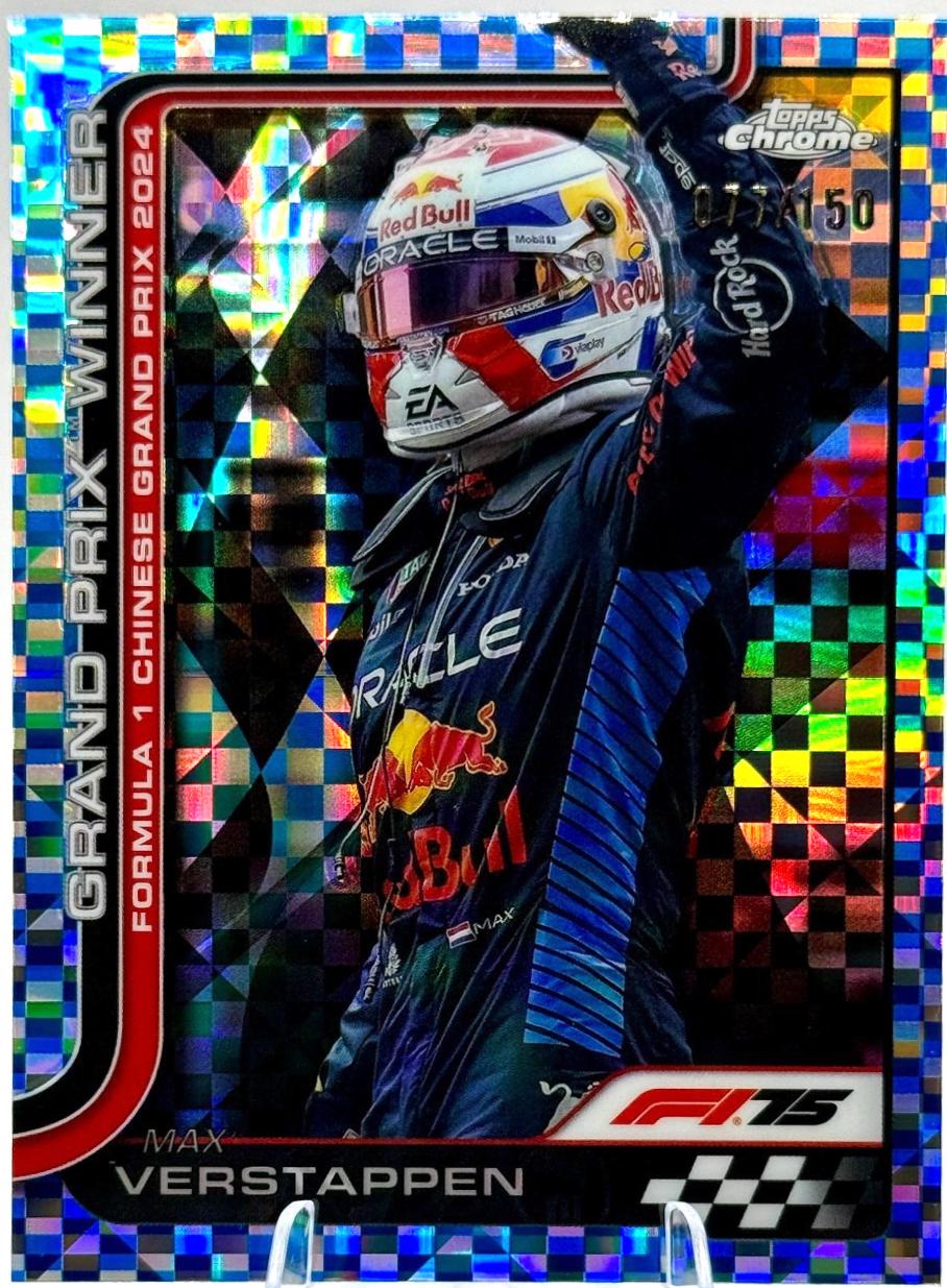 Max Verstappen [Blue Checker Flag Refractor] #97