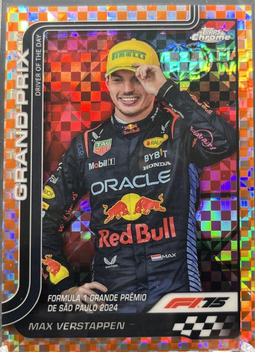 Max Verstappen [Orange Checker Flag Refractor] #142