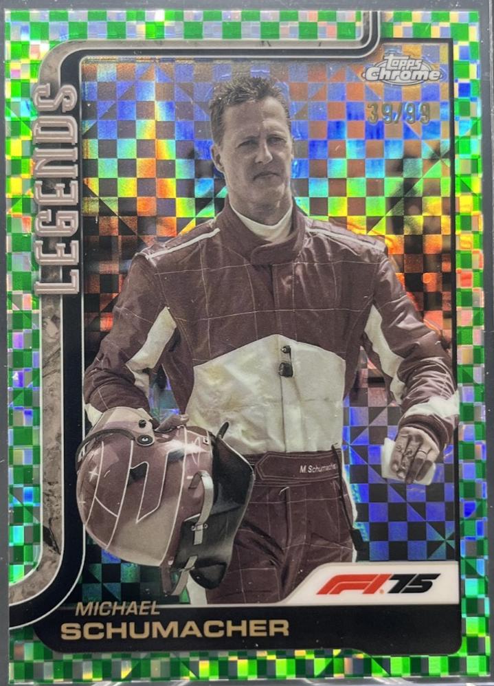 Michael Schumacher [Green Checker Flag Refractor] #158
