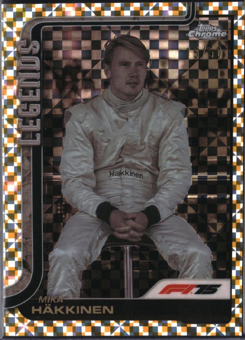 Mika Hakkinen [Gold Checker Flag Refractor] #159