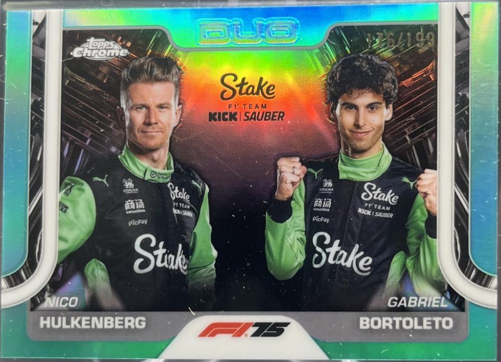 Nico Hulkenberg / Gabriel Bortoleto [Aqua Raywave Refractor] #173