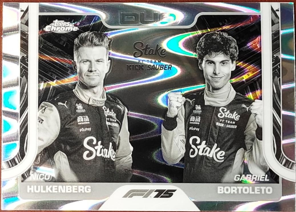 Nico Hulkenberg / Gabriel Bortoleto [Black White RayWave Refractor] #173