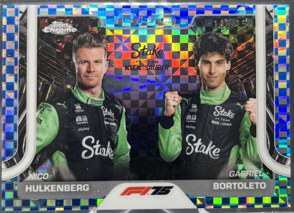 Nico Hulkenberg / Gabriel Bortoleto [Blue Checker Flag Refractor] #173