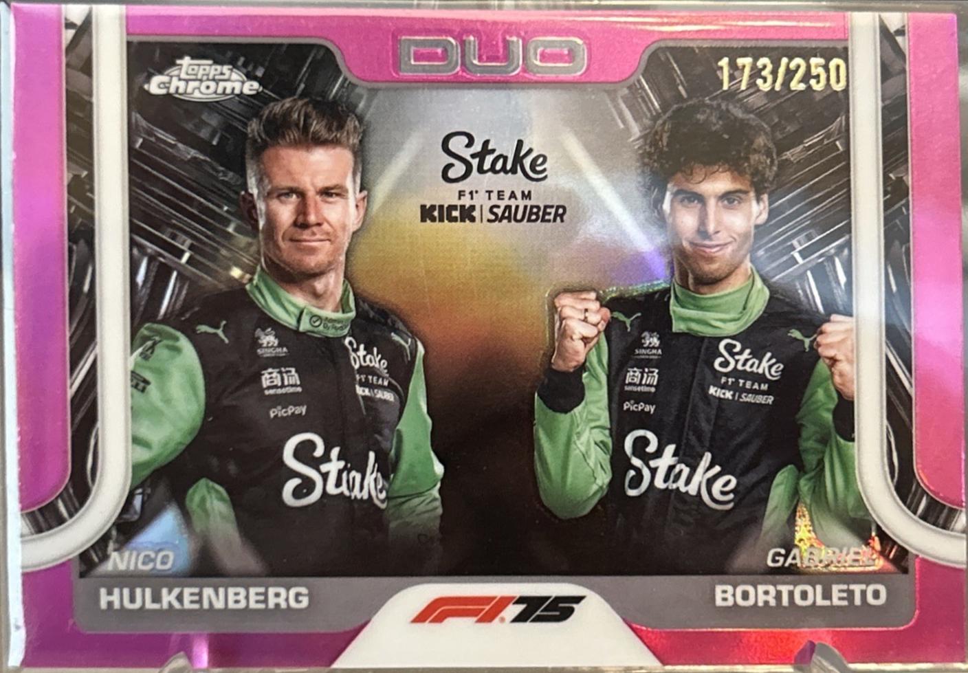Nico Hulkenberg / Gabriel Bortoleto [Pink Refractor] #173