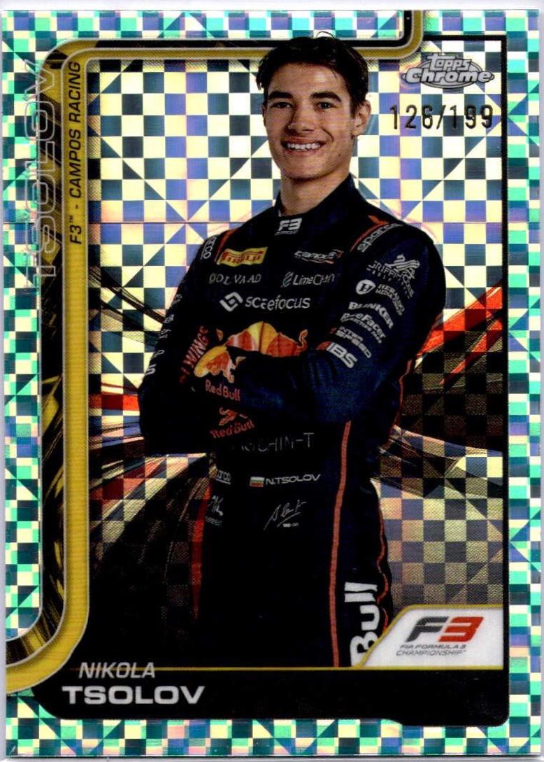 Nikola Tsolov [Aqua Checker Flag Refractor] #52