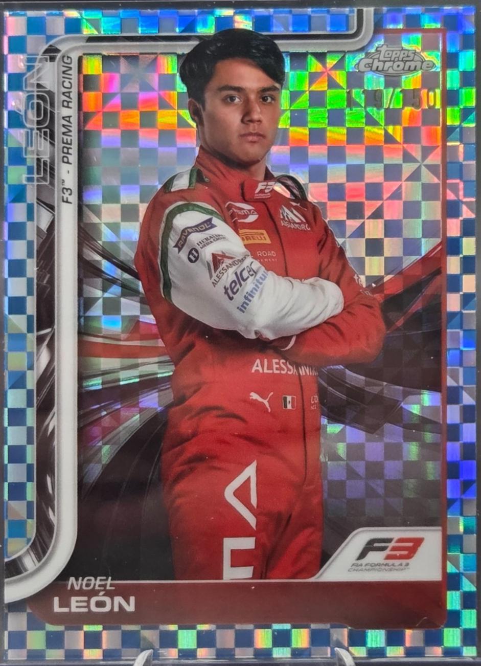Noel Leon [Blue Checker Flag Refractor] #43