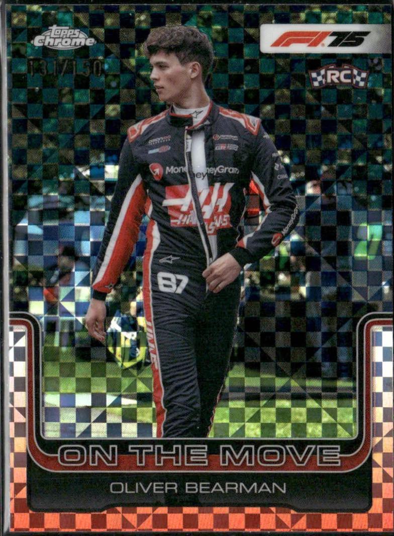 Oliver Bearman [Blue Checker Flag Refractor] #186