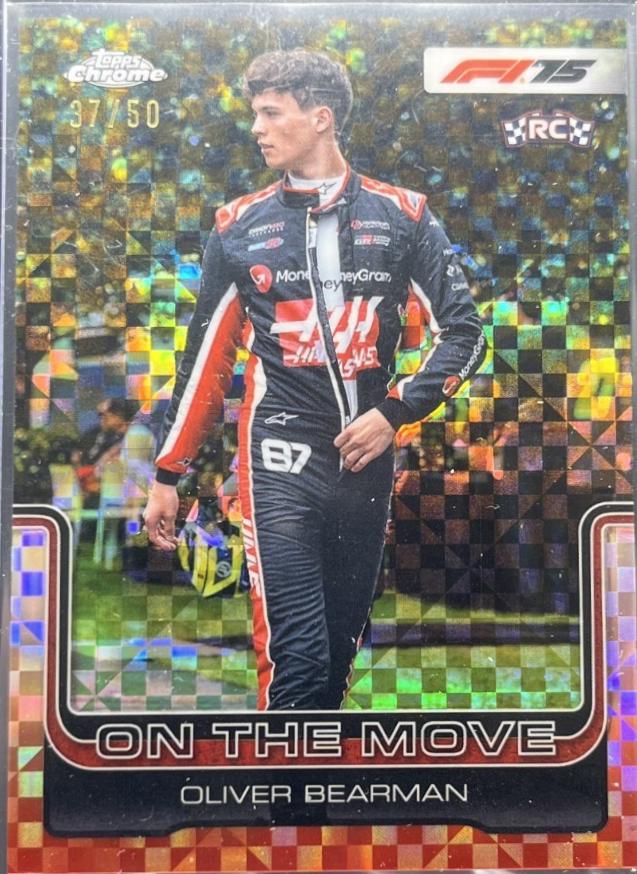 Oliver Bearman [Gold Checker Flag Refractor] #186