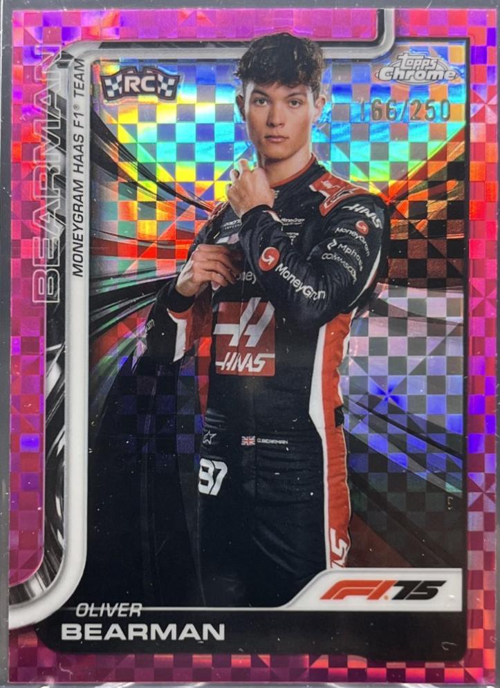 Oliver Bearman [Pink Checker Flag Refractor] #14