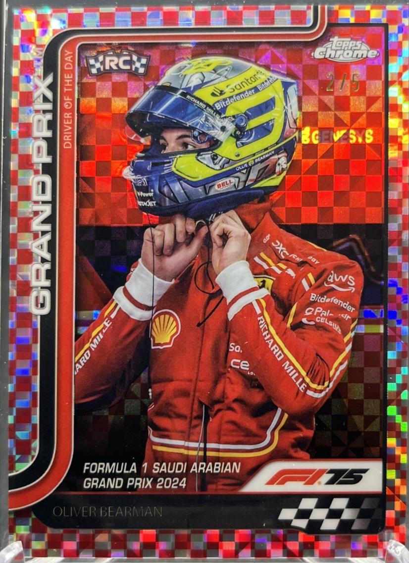 Oliver Bearman [Red Checker Flag Refractor] #123