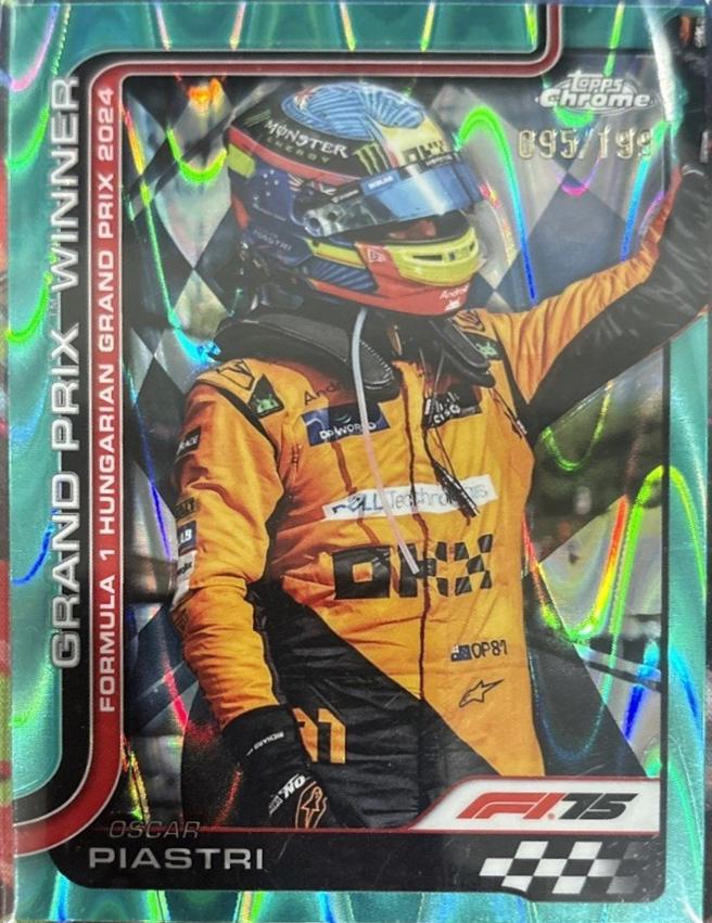 Oscar Piastri [Aqua Raywave Refractor] #105