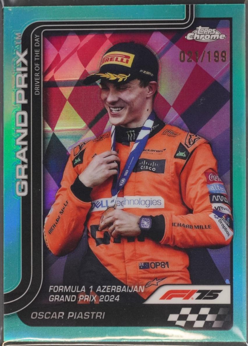 Oscar Piastri [Aqua Raywave Refractor] #138