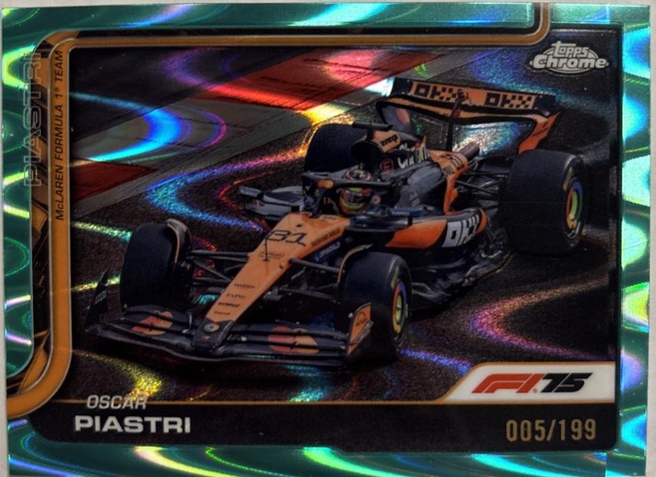 Oscar Piastri [Aqua Raywave Refractor] #78