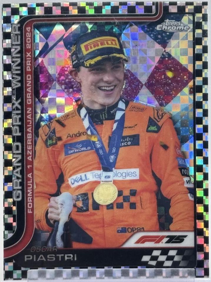 Oscar Piastri [Black Checker Flag Refractor] #109