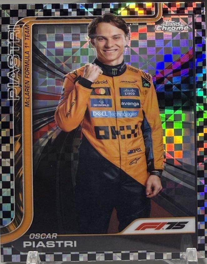 Oscar Piastri [Black Checker Flag Refractor] #6