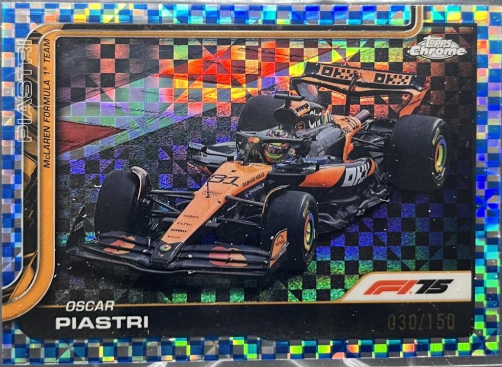 Oscar Piastri [Blue Checker Flag Refractor] #78