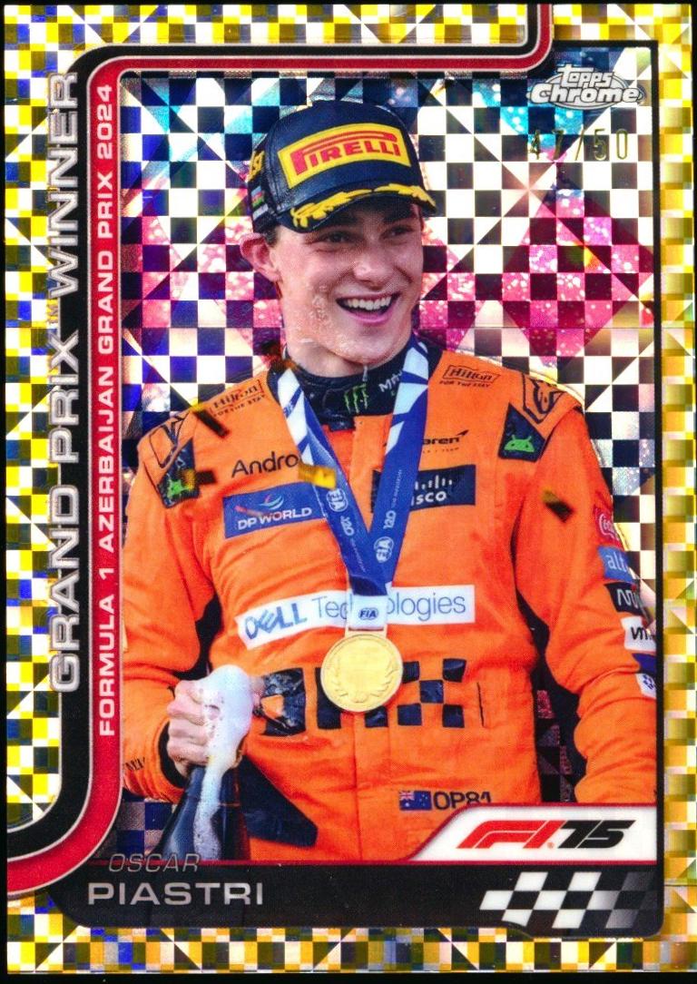 Oscar Piastri [Gold Checker Flag Refractor] #109