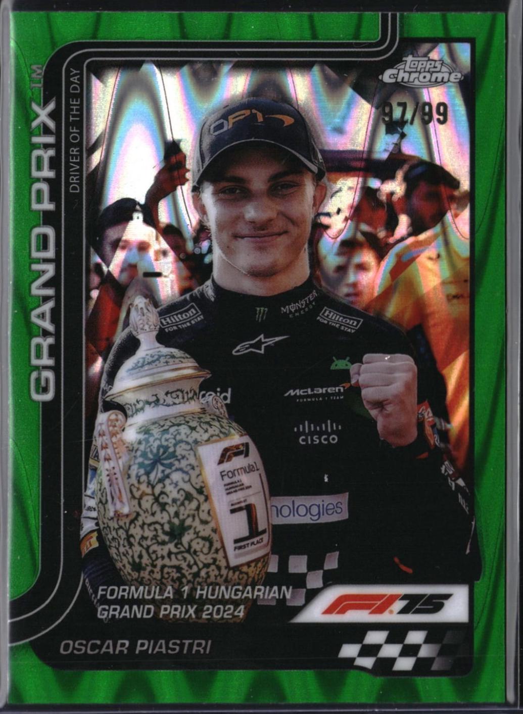 Oscar Piastri [Green RayWave Refractor] #134