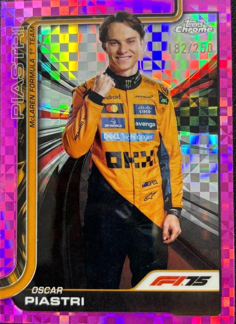 Oscar Piastri [Pink Checker Flag Refractor] #6